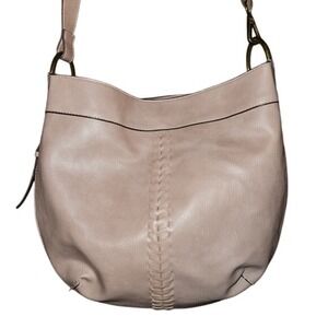 Dusty Pink Faux Leather Hobo Crossbody Bag Braided Detail TT220231
